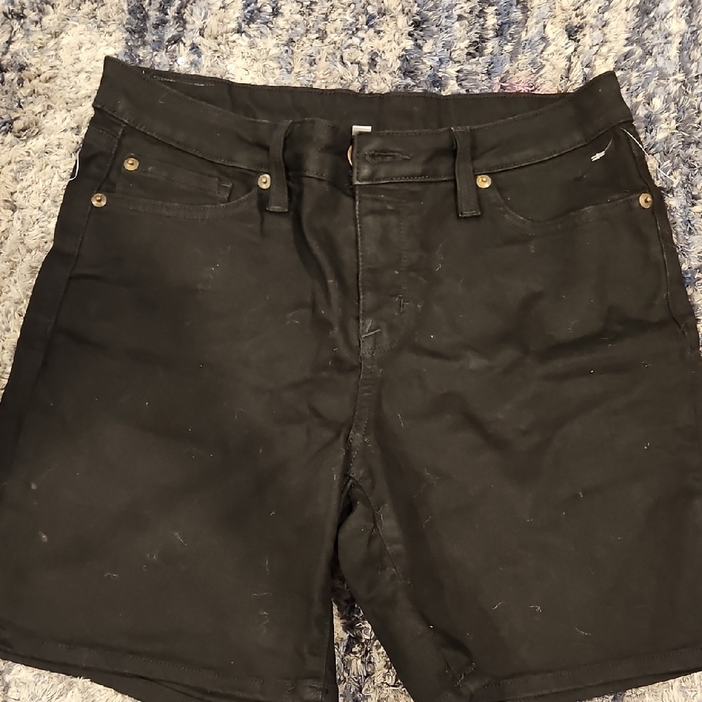 Women's Black Denim Shorts